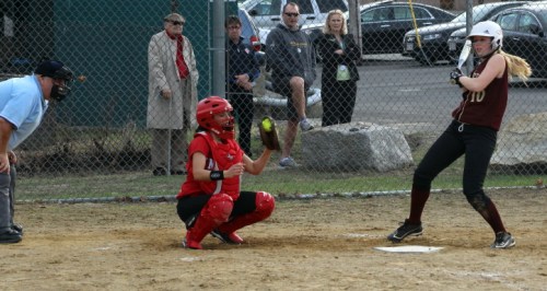Morgan Johnston walks home the winning run for Newburyport