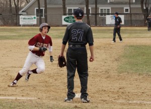 Scott Webster heads home with the second Newburyport run