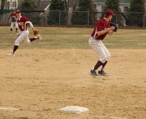 James Nutter starts a 5-4-3 double play
