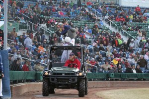 Sluggo circles Hadlock Field