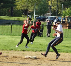 Second baseman Lauren Fedorchak squeezed the final out