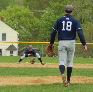 Shortstop Jordan Roper fields a grounder