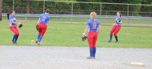ball drops into the Tewksbury outfield