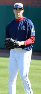 Aaron Sanchez warms up