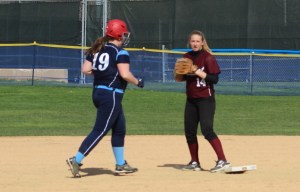 Lily Anderson doubled off second