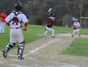 Austin Rubino (#14) looks to be in trouble