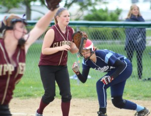 Mara Spears watches the pitcher