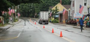 Truck adds some excitement to the wait for the runners to appear