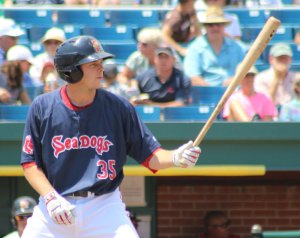 Danny Bethea batting for the first time in Portland
