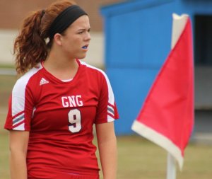 Sarah Giggey had two assists on corner kicks