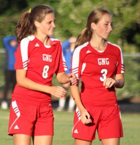 Emma Woods (2 goals) and Hannah Dixon