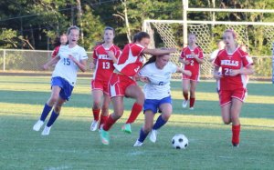 battling for the ball