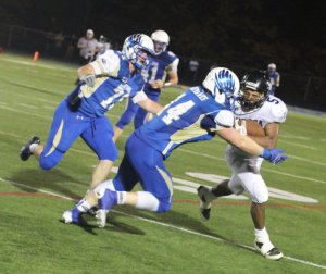 Tim Krapf tries to wrap up Tyler Bailey