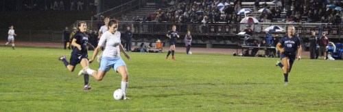 Ciera Berthiaume unleashes the game winner versus Portland in the Class A West quarterfinals