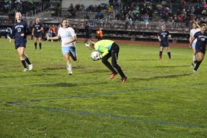 Portland GK Taylor Crosby had 24 saves in a very busy night.