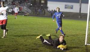 Matt Stenger makes a save for Lake Region