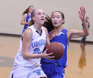 Jessica Greaney eyes the hoop