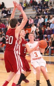 Kyle Coughlin gets caught in a double team