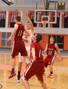 Gavin Sparkman (17 points) hits a three at the end of the first OT