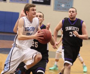 Colin Brennan eyes the hoop