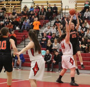 Ashley Augulewicz (16 points) gets two