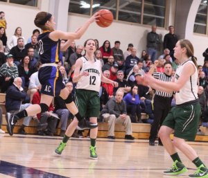 Alex Ball makes a save