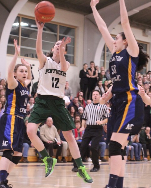 Kelsi McNamara (15 points) became the top all-time scorer at Pentucket