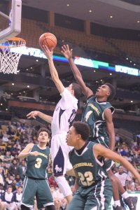 Marcus Zegarowski gets to the rim
