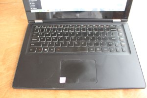 The lower left corner of the touchpad (sticky note is in that spot) is where the left-click function actually is. Touch anywhere else, including the left side, and you get a right-click function.