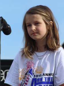9-year-old dazzled with her rendition of the National Anthem