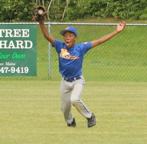 CF Cameron Cole after catching the final out