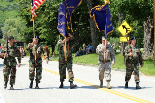 Military on the move at teh 2015 Harrison Old Home Days Parade