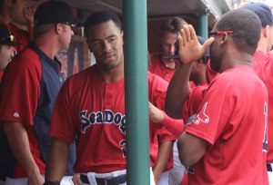 Henry Ramos after scoring the first Portland run