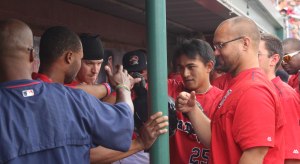 Tzu-Wie Lin after scoring the second Portland run