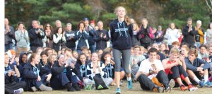 Maddie Quigley comes forward to get award afterwards