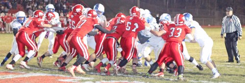 Action on the line of scrimmage