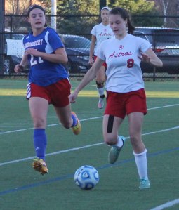 Katrina Rivard chases Britney Johnson