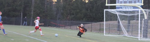 GK Jackie Luckhardt robs Nicole Alves