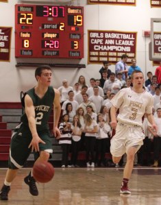 Lucas Chory chased by Nick Rogers