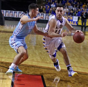 Thomas Coyne looks for an opening