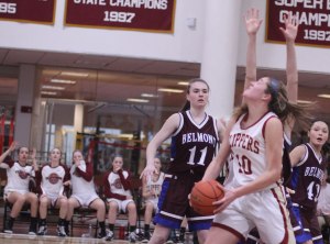 Emily Pettigrew spins in for her 1000th point