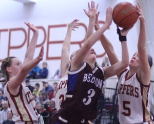 crowd under the basket