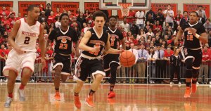 Johnny Ortiz leads a break