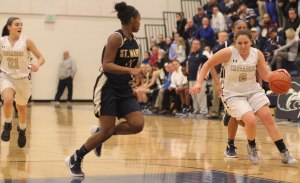 Fredi DeGuglielmo looks for an opening