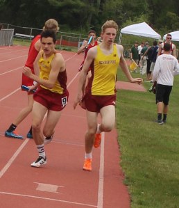 Jack Carleo and Joe Molvar exchange the baton for Newburyport