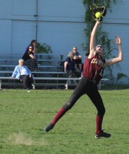 Paige Gouldthorpe played well in centerfield