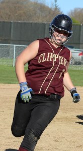 Stephanie Gleason rounds the bases