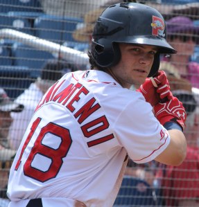 Andrew Benintendi prepping for an at-bat