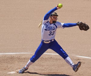 Madeline Wood pitching