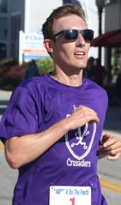 Mike Brooks with bib Number One